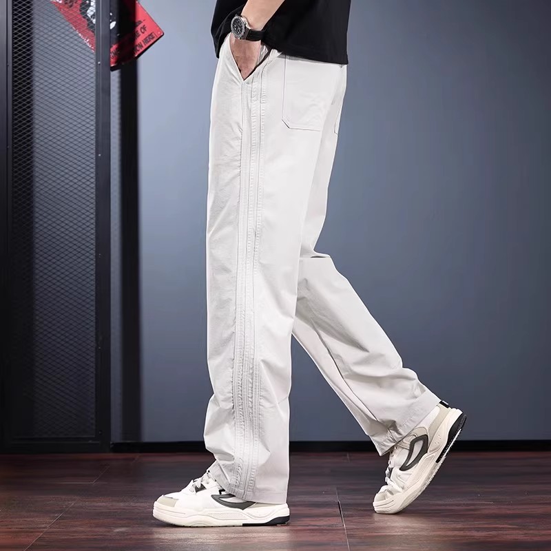 ZaSaFran~高端冰丝休闲裤男超薄百搭长裤简约轻熟风速干空调裤潮