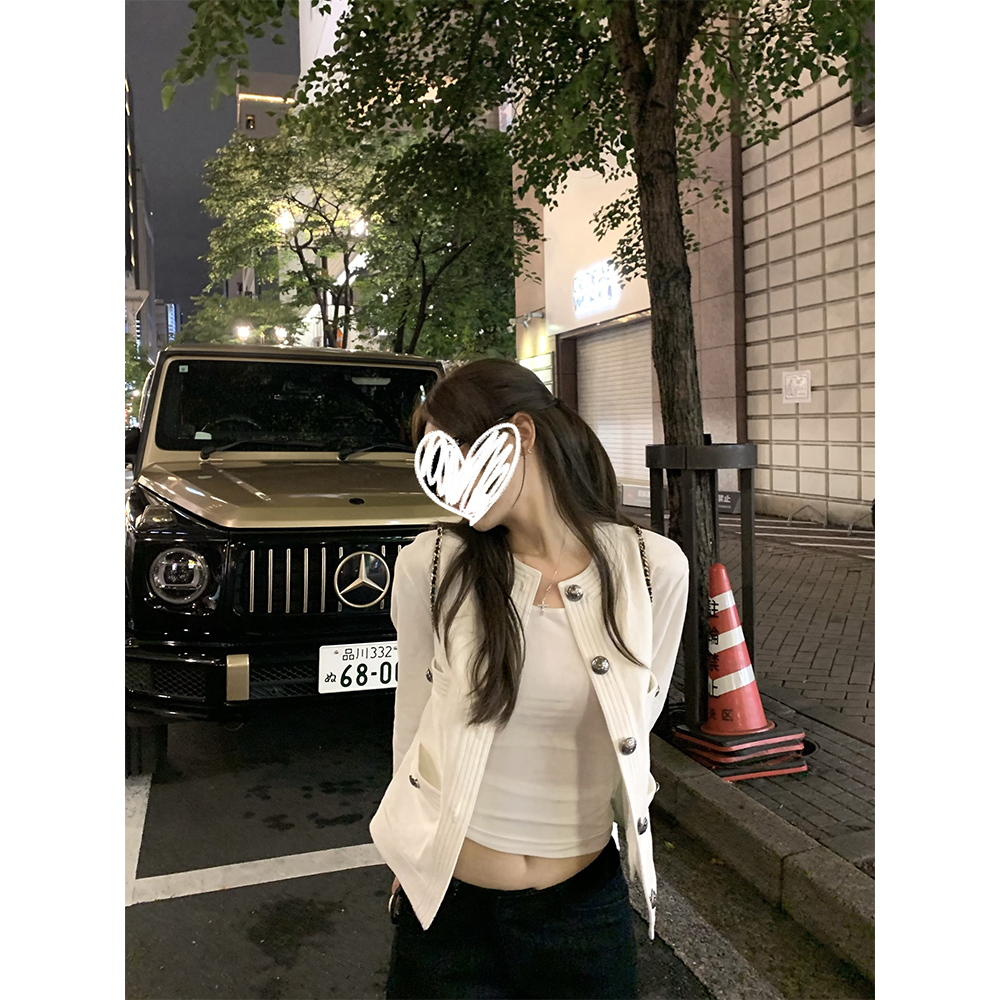 【中古香香】人气王！设计感明线撞色小香外套22190#