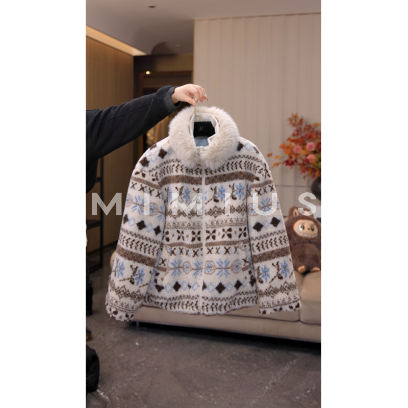 【mimius】七七 费尔岛羊毛混纺撞色马甲+长袖外套 G11055