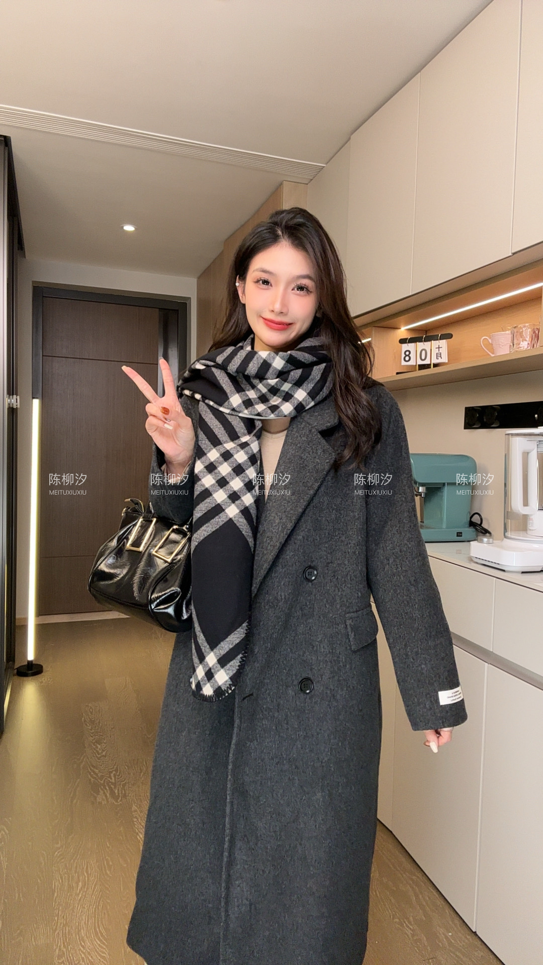 【罗马画报】宽松羊毛大衣长款加棉加厚保暖966-XHXMMXHX