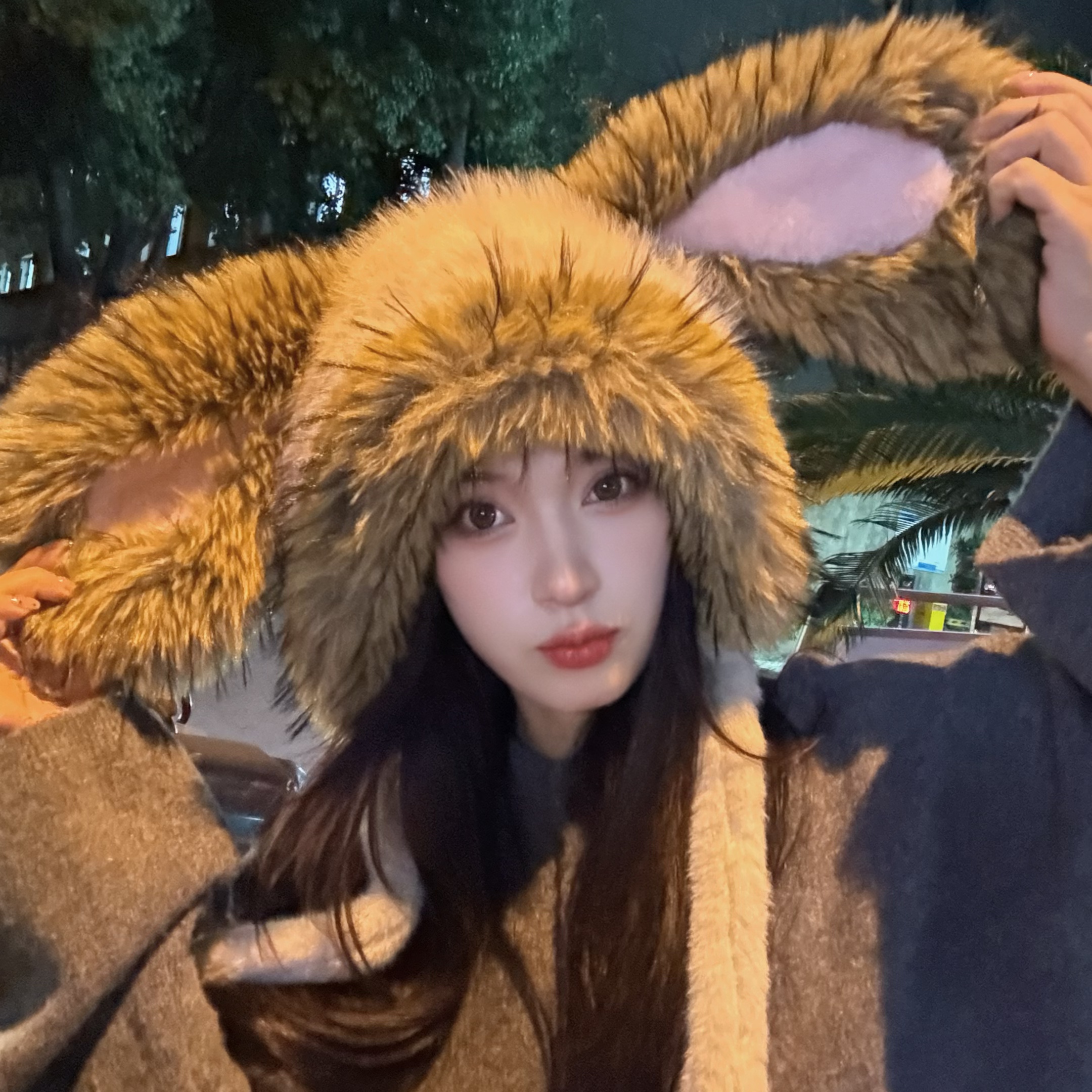 升级版不听话兔子（带毛尖）网红加厚保暖冬季加绒防风防寒帽子