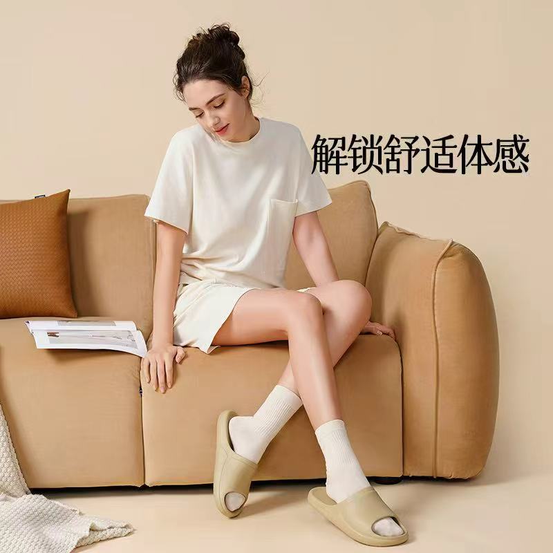 高级感皮纹夏季凉拖鞋软底防滑防臭适合浴室家居女鞋女款舒适女士