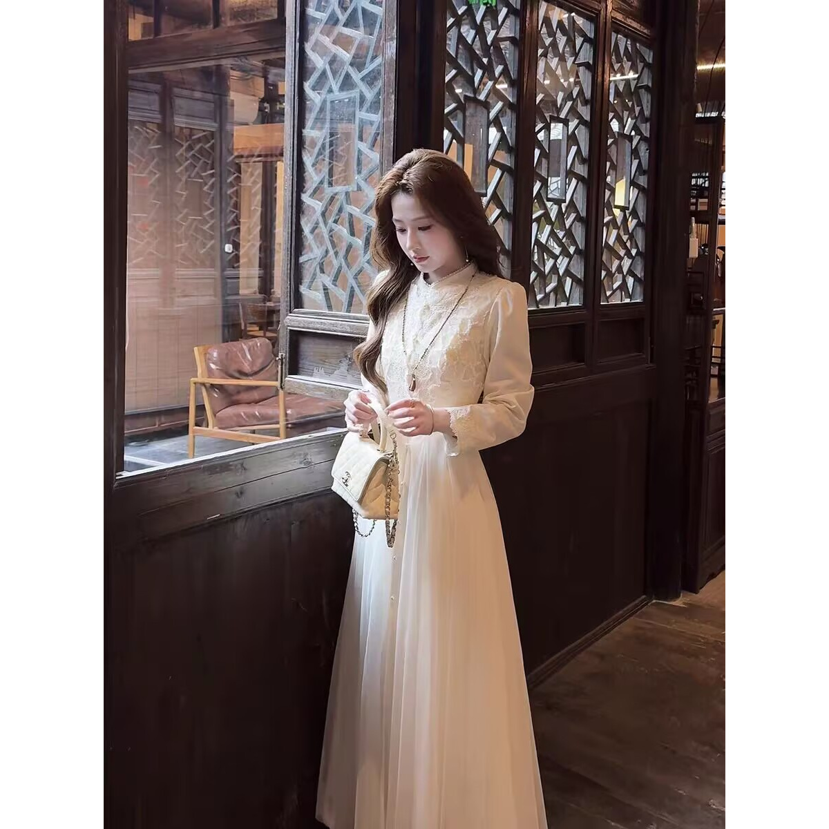 婷婷三生三世白浅新中式改良旗袍裙仙气开衫秋季新款套装女1185沐