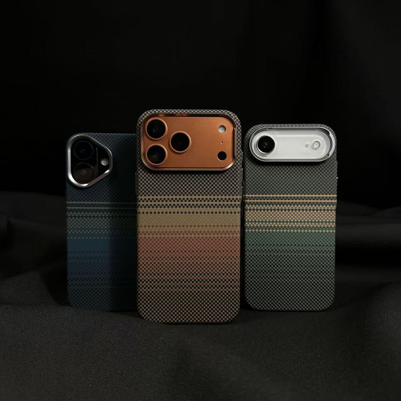 凯夫拉纹适用iPhone17ProMax磁吸手机壳苹果16PM高级感15轻薄高档