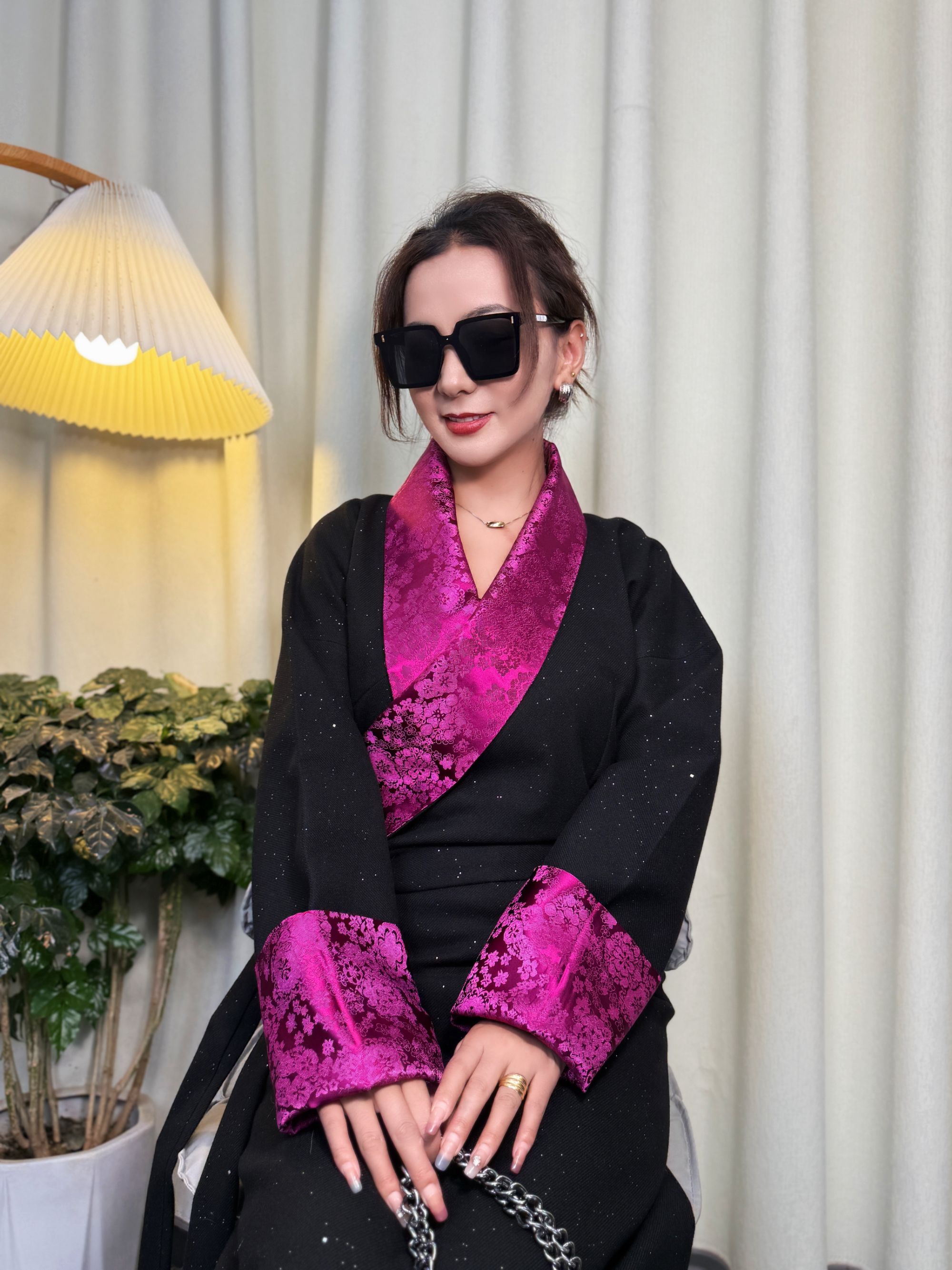 【格桑雄飞】冬季便穿式呢料款藏服两件套