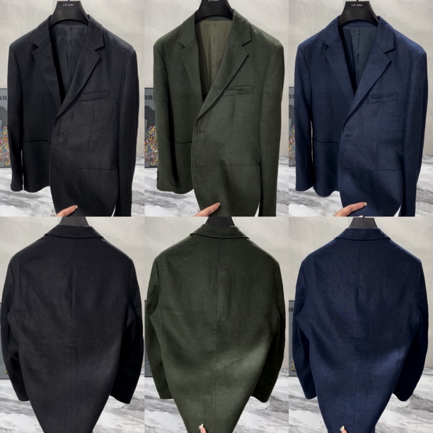 023/新款时尚高奢欧货高品质男士亚麻料修身西服