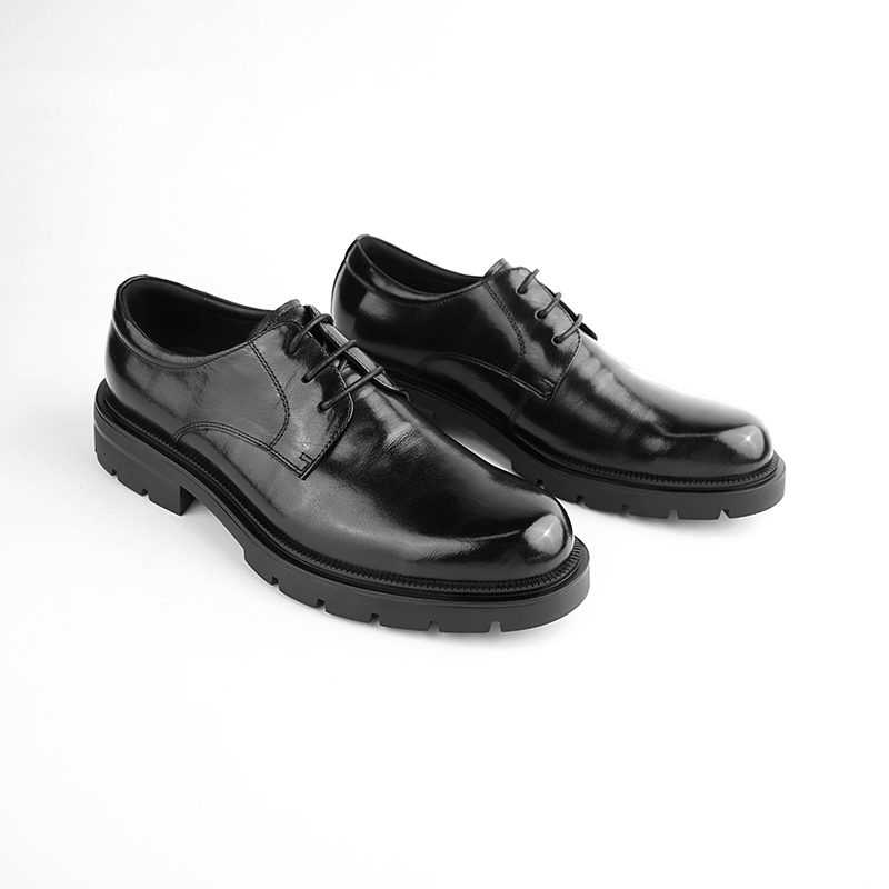 PLANET SUNNY新款厚底真皮德比鞋商务轻便休闲皮鞋单鞋系带男士