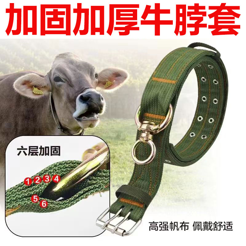 栓牛脖套扣神器育肥牛用品项圈牛绳子养殖设备加厚拴牛专用的脖套