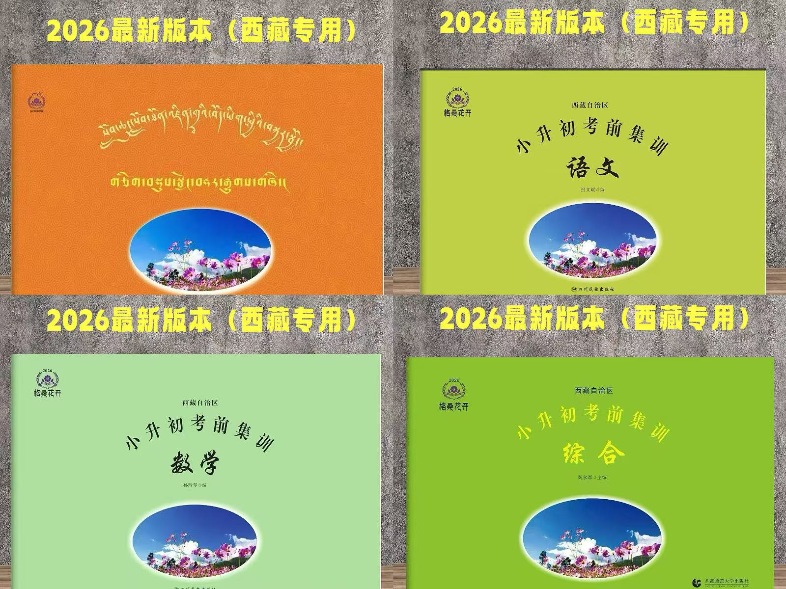 2026版西藏自治区专用小升初（格桑花开）复习资料-藏文、语文、数学、