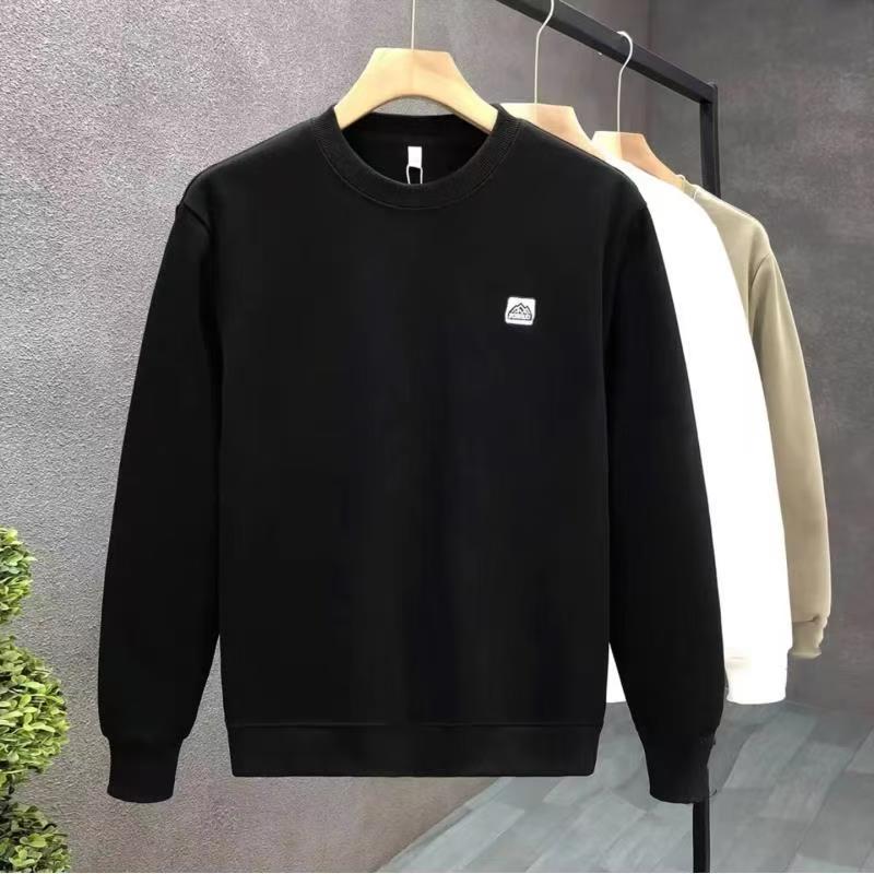 雅鹿男装秋冬圆领卫衣时尚宽松印花潮流休闲上衣套头男士百搭卫衣