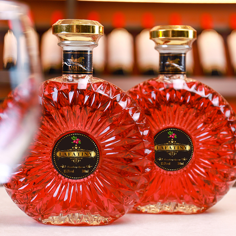 拉法帝尼蔓越莓果酒利口酒网红微醺小酒15.5度500毫升瓶装水果酒