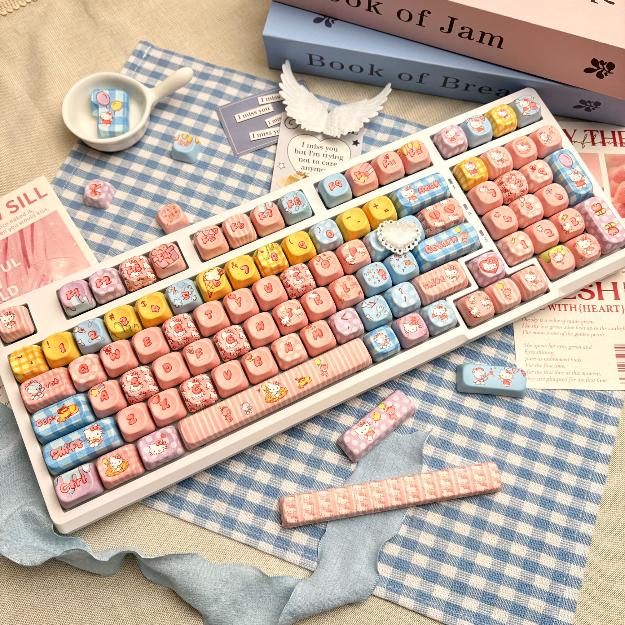 萌心Kitty猫MOA热升华可爱粉色系少女心十字轴键帽