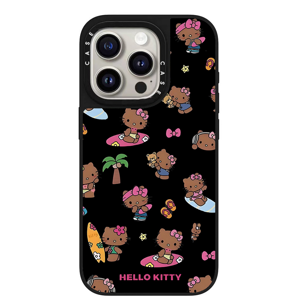 CASET联名沙滩黑皮Kitty凯蒂猫 磁吸MagSafe 17pro适用iPhone16Pr