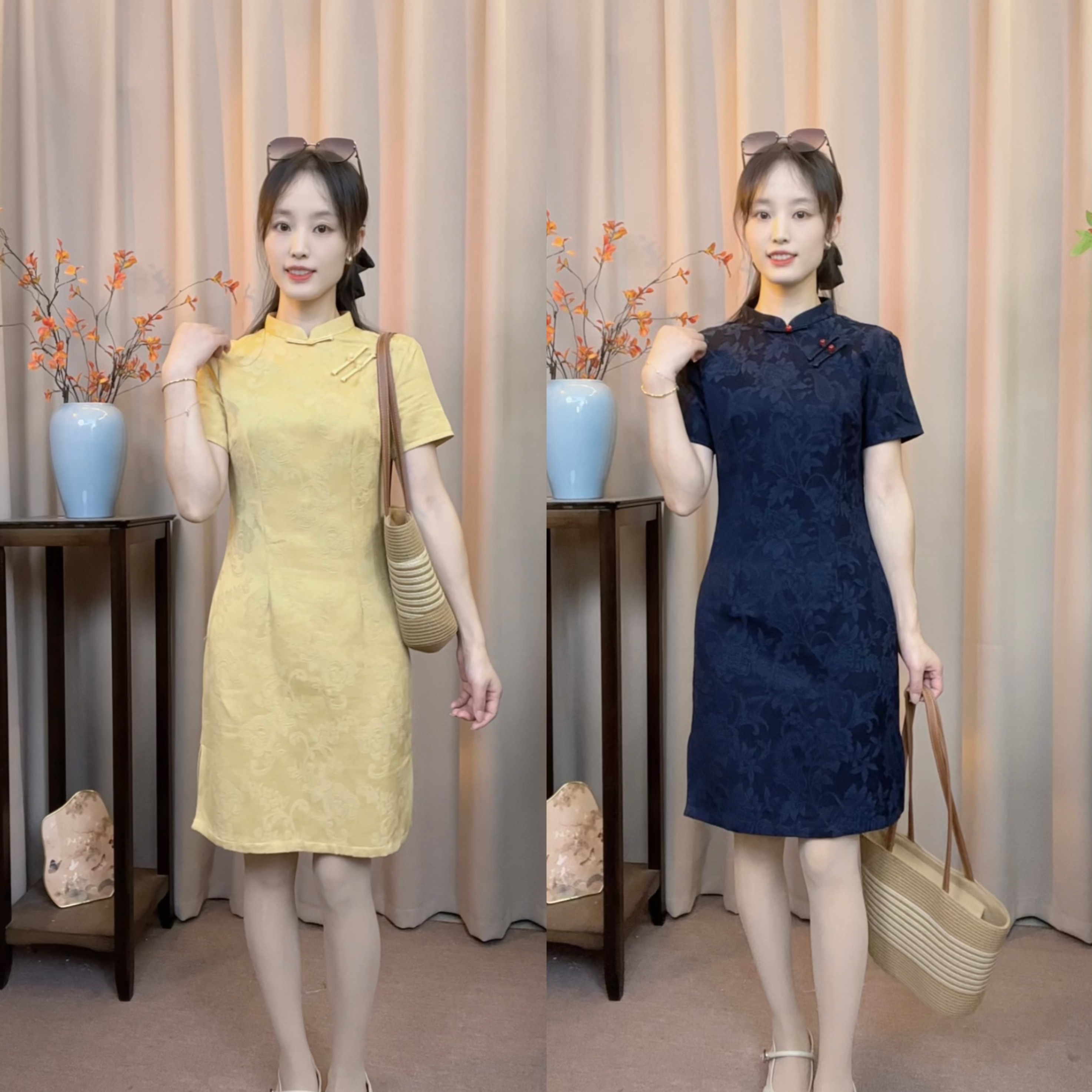 芊芊【韵汐】2025新中式小个子改良日常旗袍显瘦气质中长裙