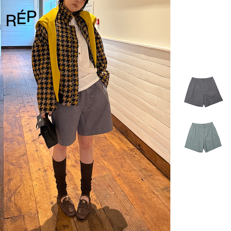 【5折】Aether haze设计师品牌绿/灰色宽松休闲短裤（特价NO退换）