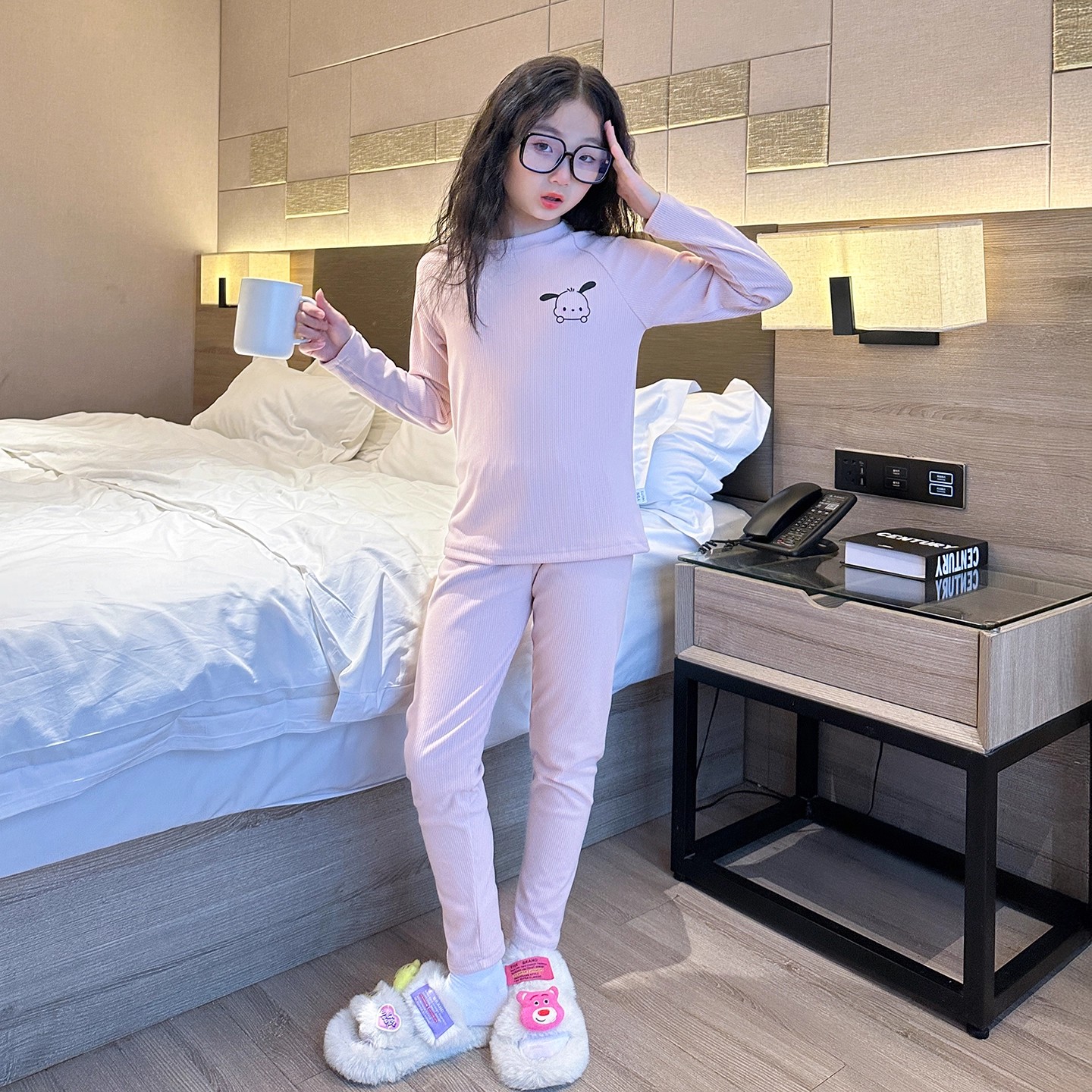 儿童亲肤内衣套装2025新款初中生纯棉保暖秋衣打底儿童冬装家居服