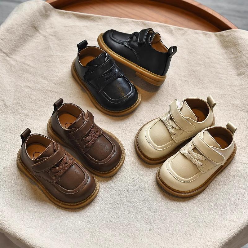 FAVMARTHA春秋小童软底学步鞋2025新款女童男童童鞋皮鞋婴幼真皮