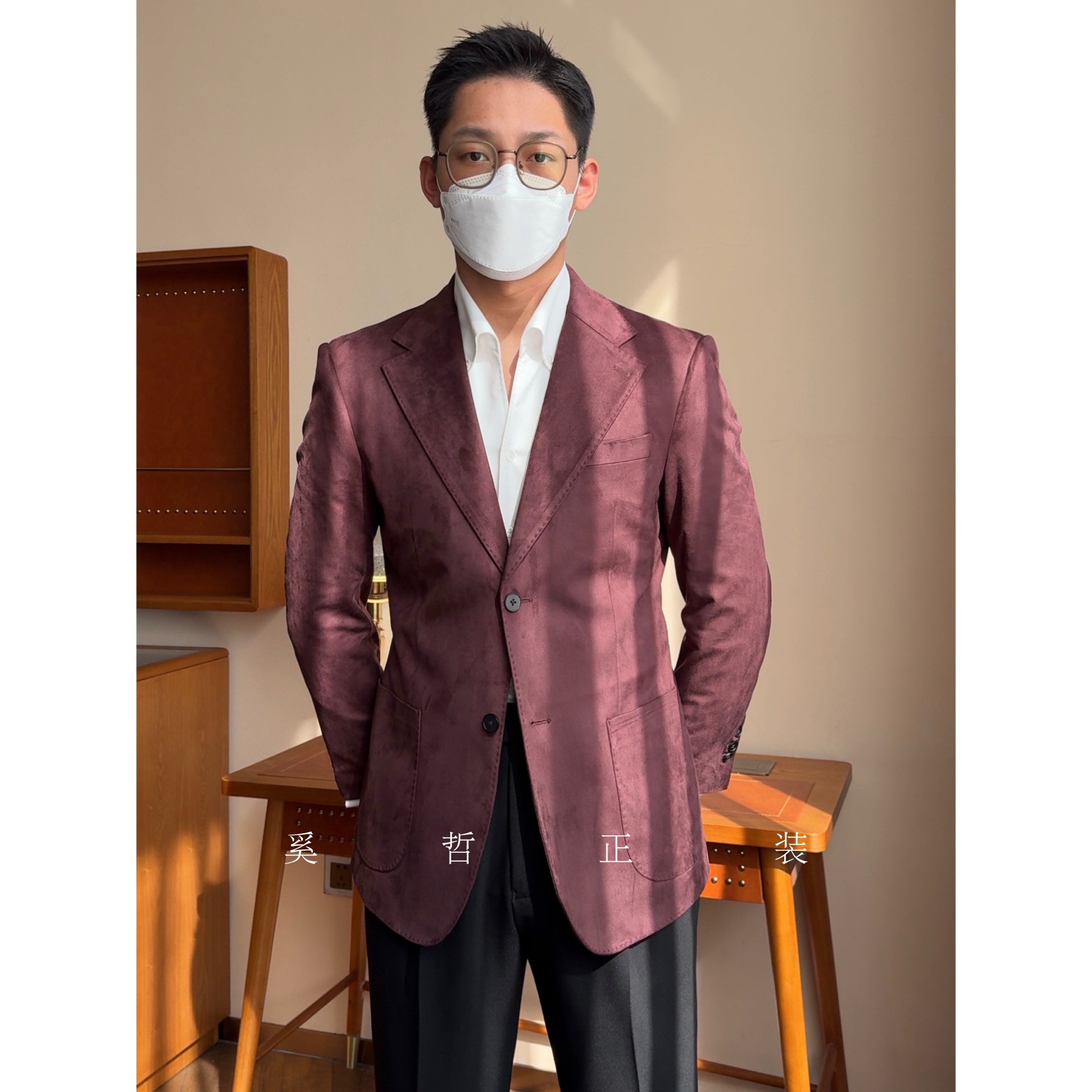 春季新款复古老钱风高级感平驳领休闲单西外套-689