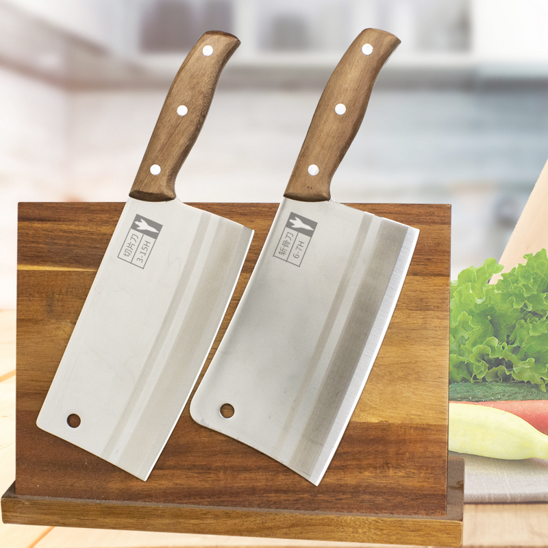 砺刃锤纹菜刀锋利切片刀砍骨刀不锈钢家用厨房刀具组合大足龙水刀