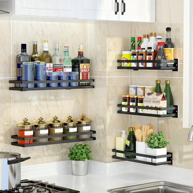 厨房免打孔壁挂式置物架多功能调料架调味品收纳架家居