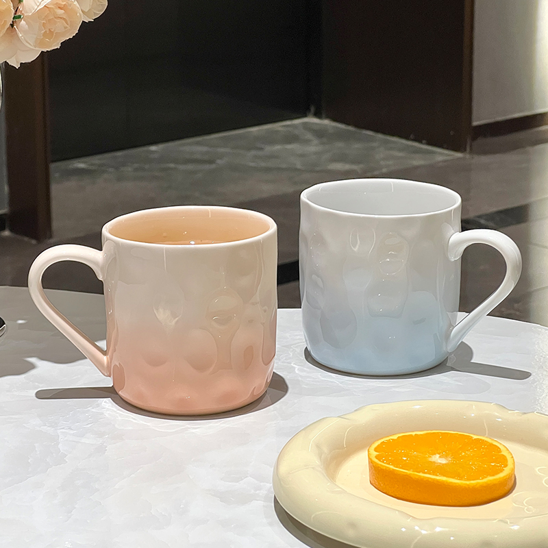 GAGI渐变马克杯家用水杯女新款设计感杯办公室喝水杯咖啡杯牛奶杯