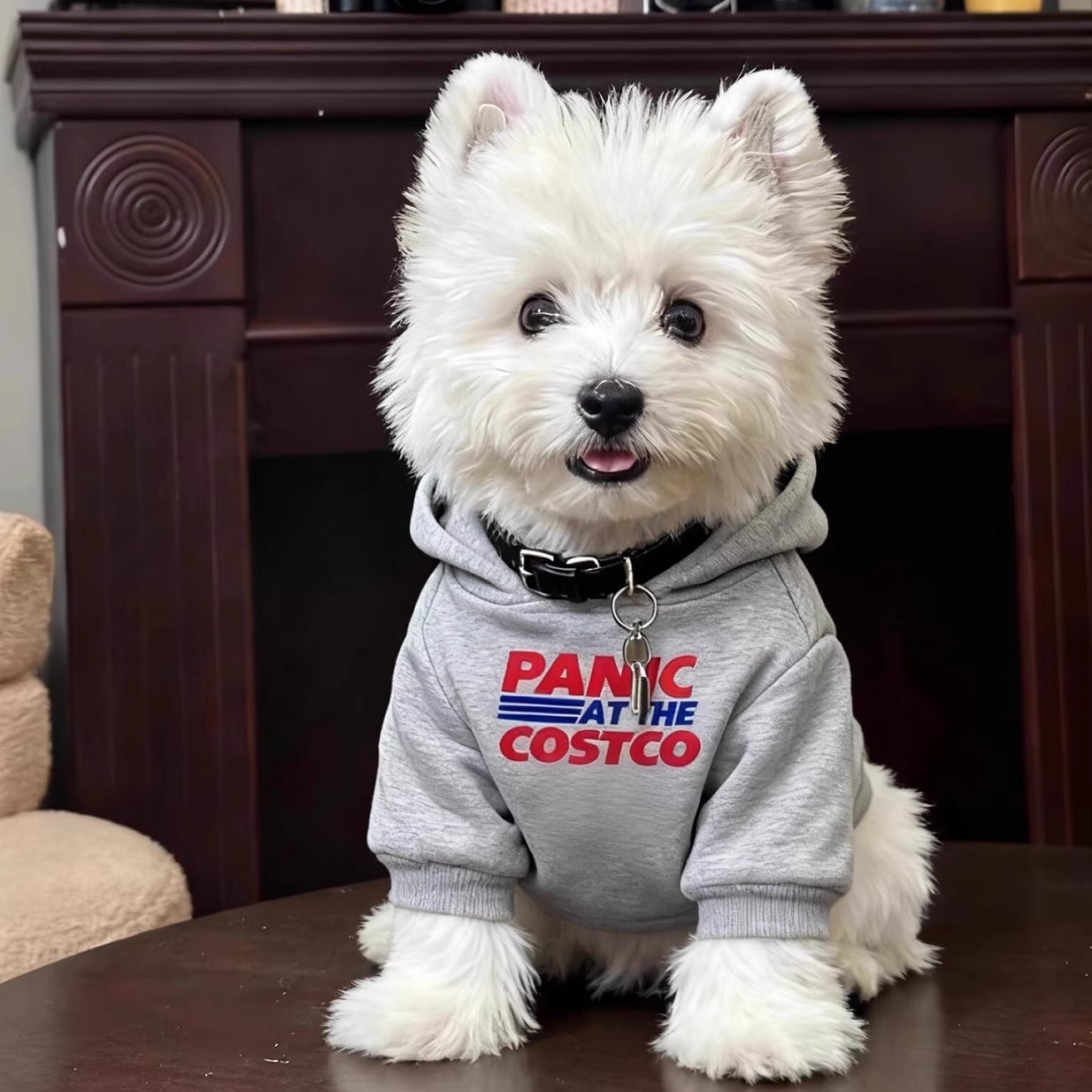 狗狗衣服秋季新款字母连帽卫衣中小型犬西高地白梗雪纳瑞衣服秋冬