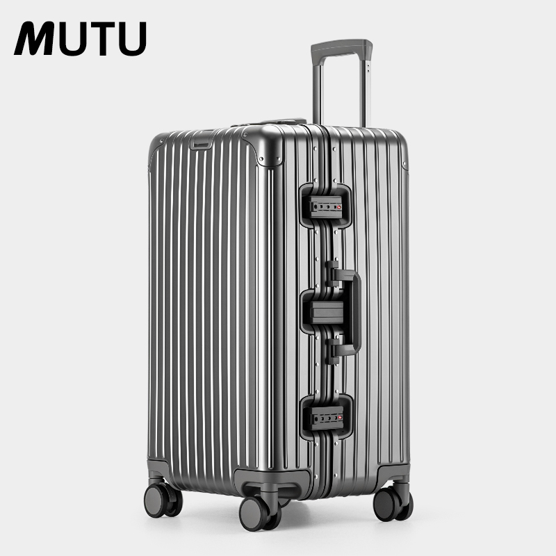 慕途2026新款大容量全铝镁合金行李箱加厚金属托运拉杆箱旅行箱子