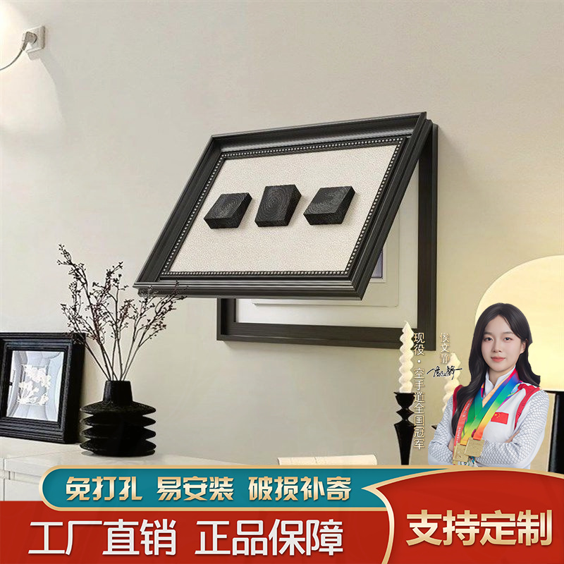 意式极简风黑白高级感电表箱装饰画餐厅客厅玄关弱电箱遮挡挂画