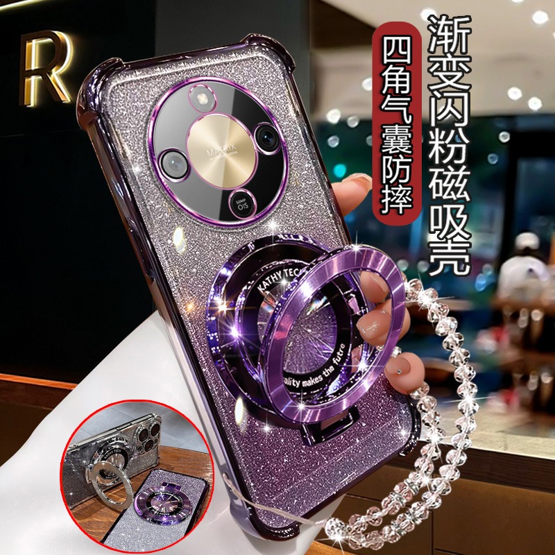 适用荣耀X70手机壳新款镜头全包MTN-AN00高级支架折叠H0N0R防摔壳