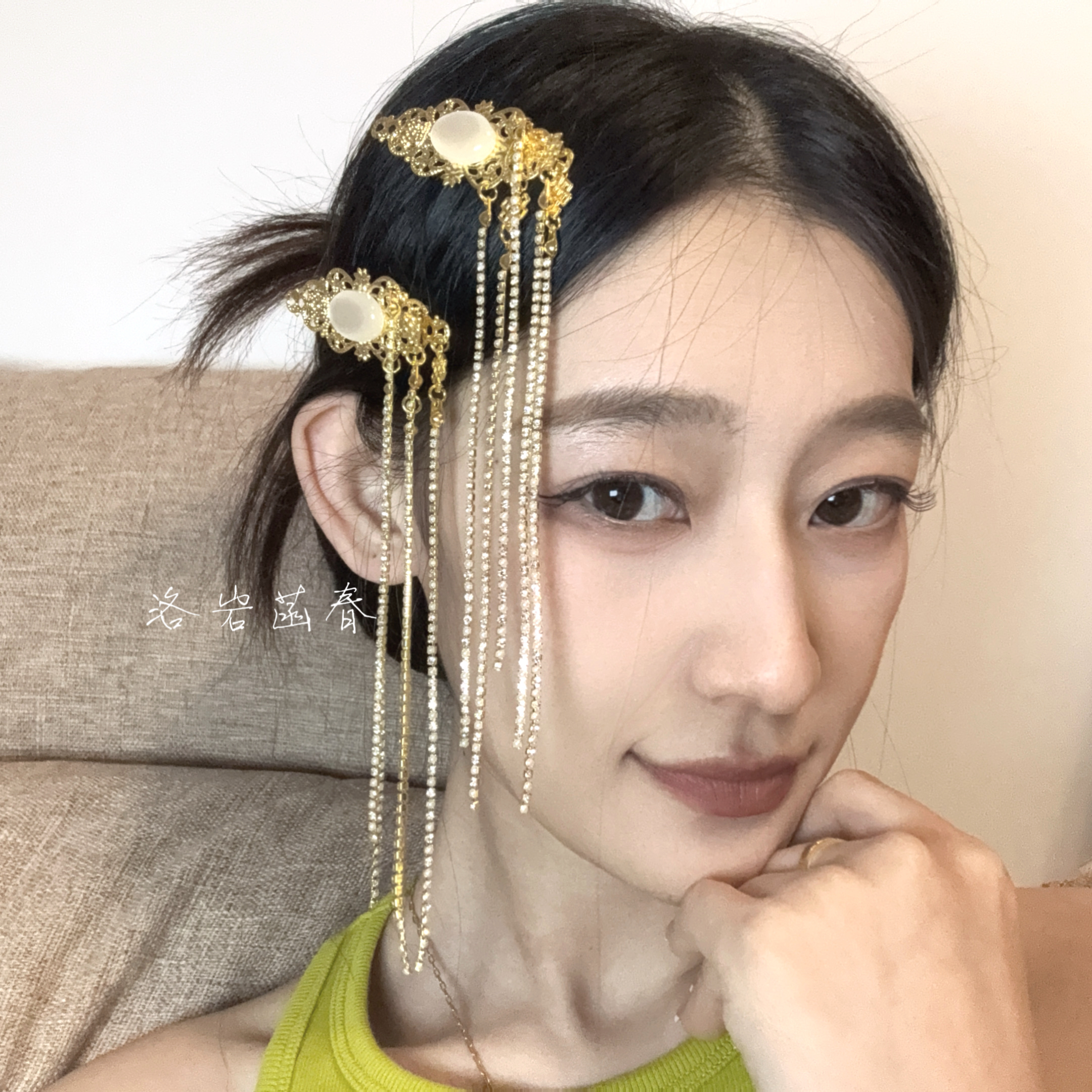 法式公主风发饰复古宫廷少女风中式女仙气手工发簪