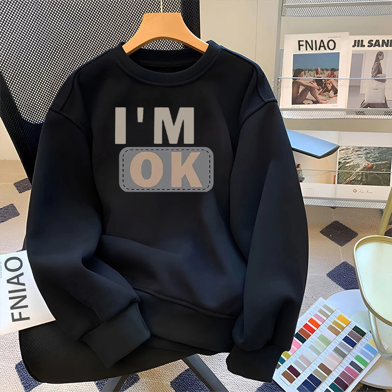 啄木鸟新款男士秋冬韩版宽松大码上衣加绒加厚款可选青少年卫衣