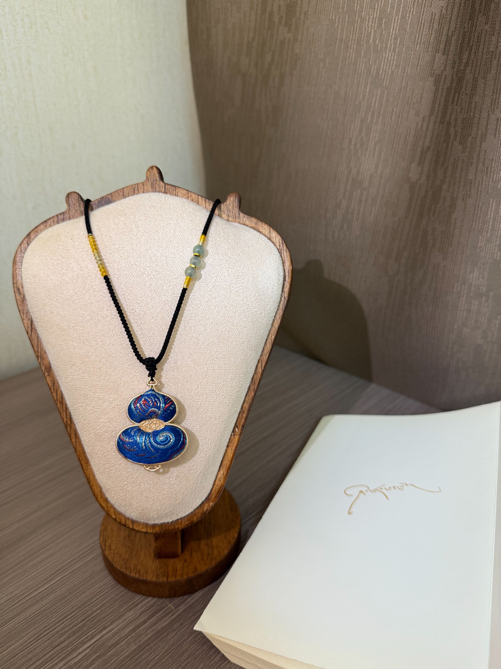 非金属棉绳项链 手工气质编织可调节葫芦毛衣链吊坠中国风