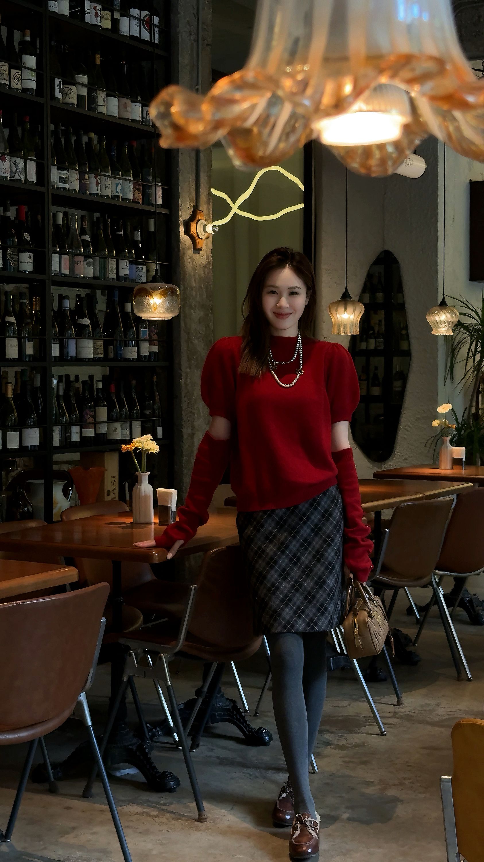 3 YYL 泡泡袖红毛衣 257232  2025冬款上新winter