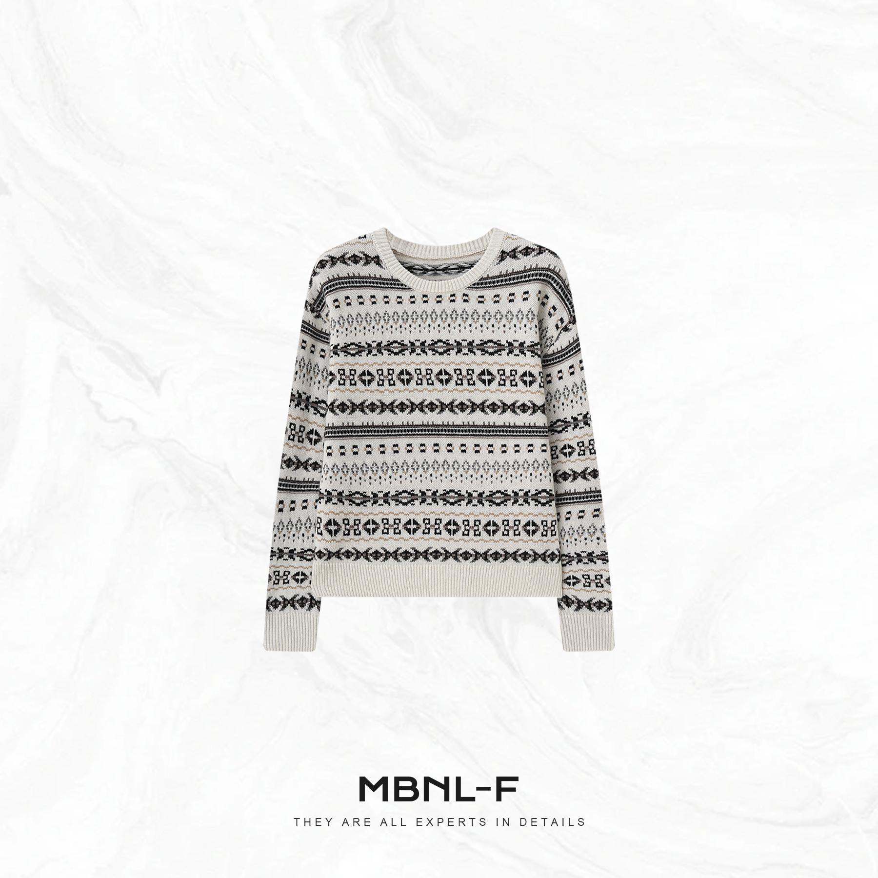 MBNL-F“冷彩费尔岛” 绵羊毛定织百搭毛衣 秦磊XM-XMY2592