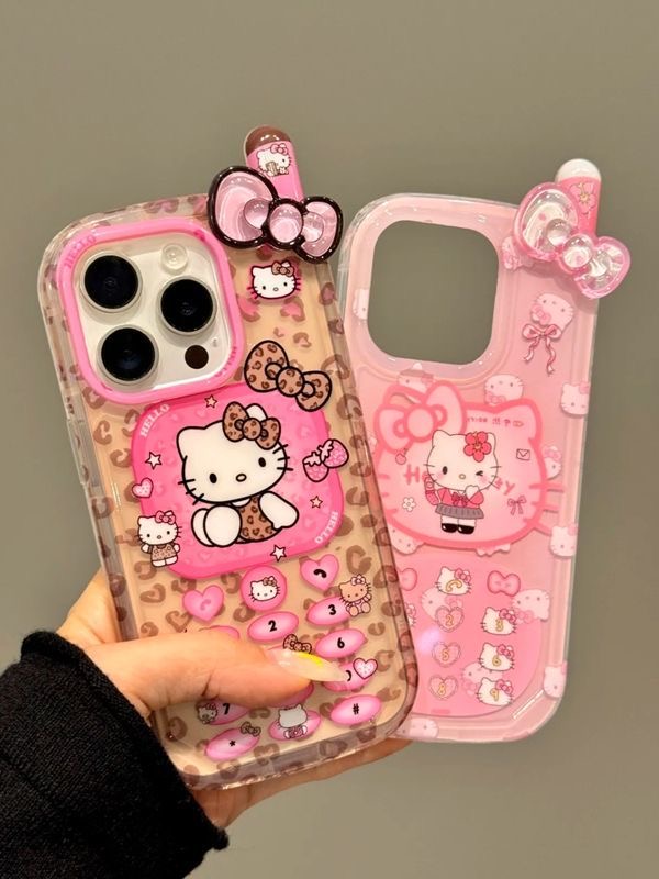 创意个性大哥大豹纹可爱猫咪适用苹果16Promax手机壳iPhone15新款