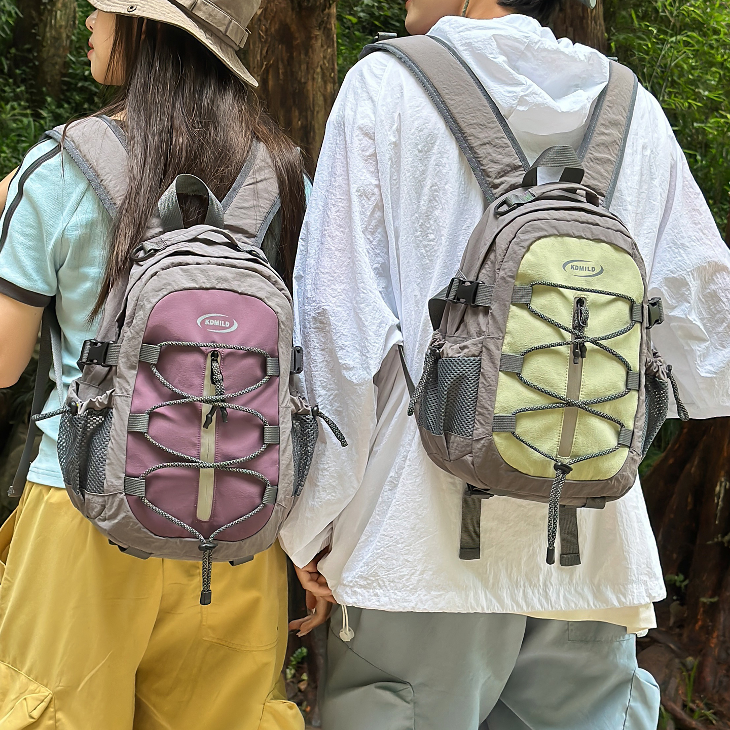 户外防水后揹包女旅游轻便大容量登山包爬山徒步旅行运动揹包通勤