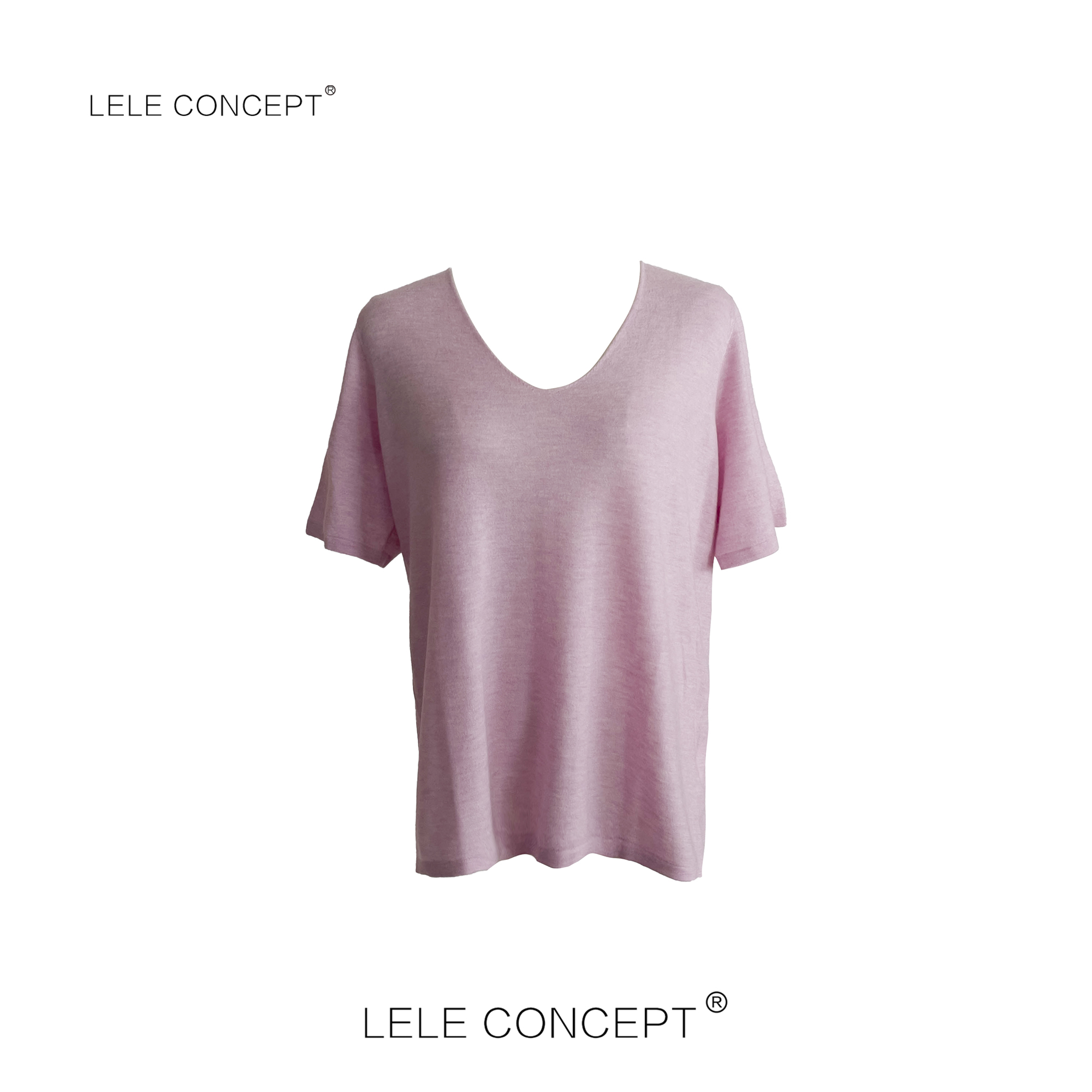 LELE CONCEPT | 【美超】休闲简约V领针织半袖TX137