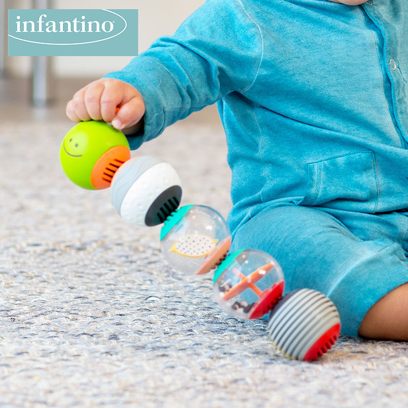 infantino婴蒂诺百变虫虫球宝宝触觉感知手抓球男孩女孩益智玩具