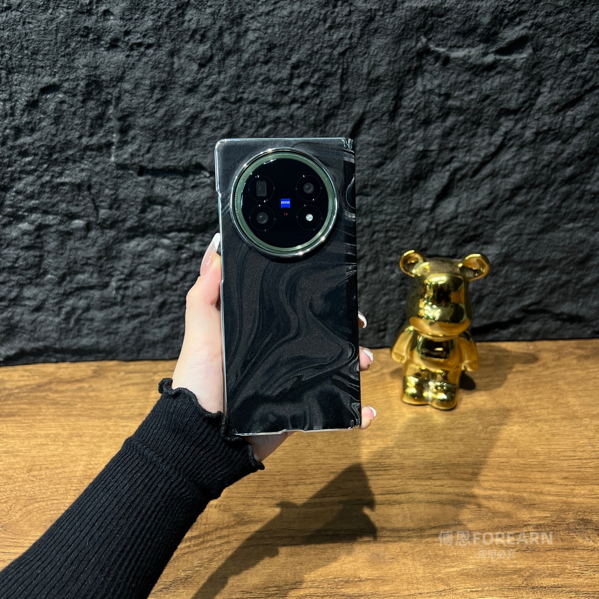 适用于vivoxfold5手机壳xfold5折叠屏保护套真皮中轴超薄全包防摔