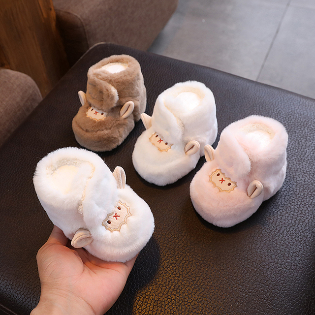 YeeHoO英氏官方正品断码月-1羊毛秋冬棉童鞋0童鞋12个6衬里软童鞋