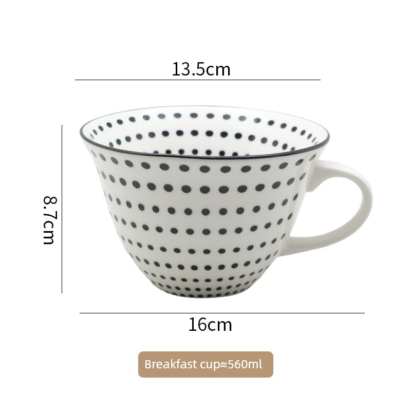 赵露思同款陶瓷马克杯小清新釉下彩陶瓷早餐杯高颜值咖啡杯大容量