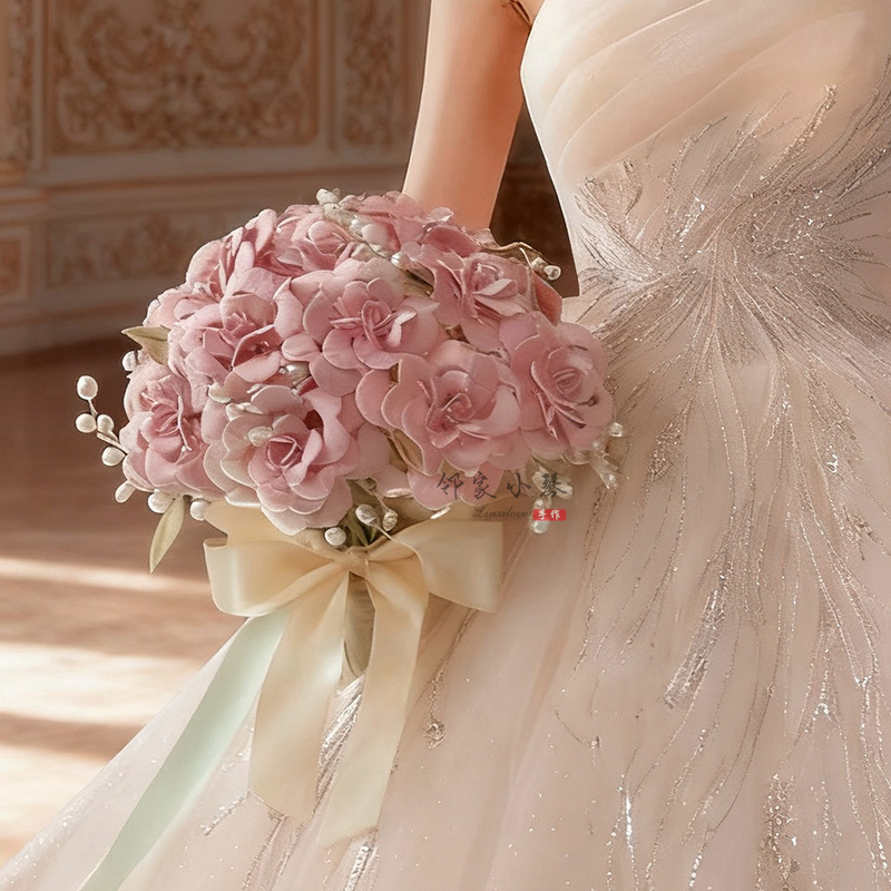 手工diy挚爱20朵玫瑰手捧花缠花材料包邻家小琴手工坊原创婚礼品