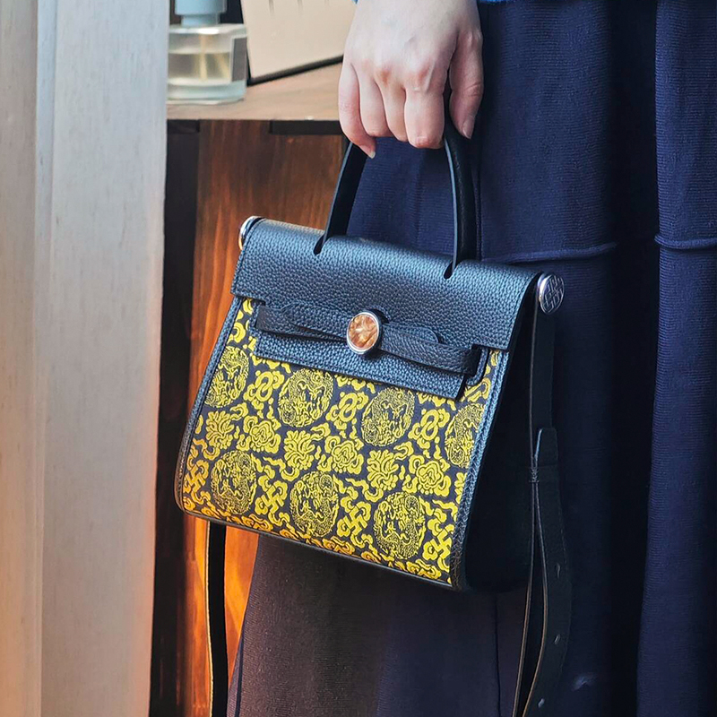 非遗宋锦壮锦凯莉包新中式高级感手提单肩包轻奢小众手拎斜挎包女