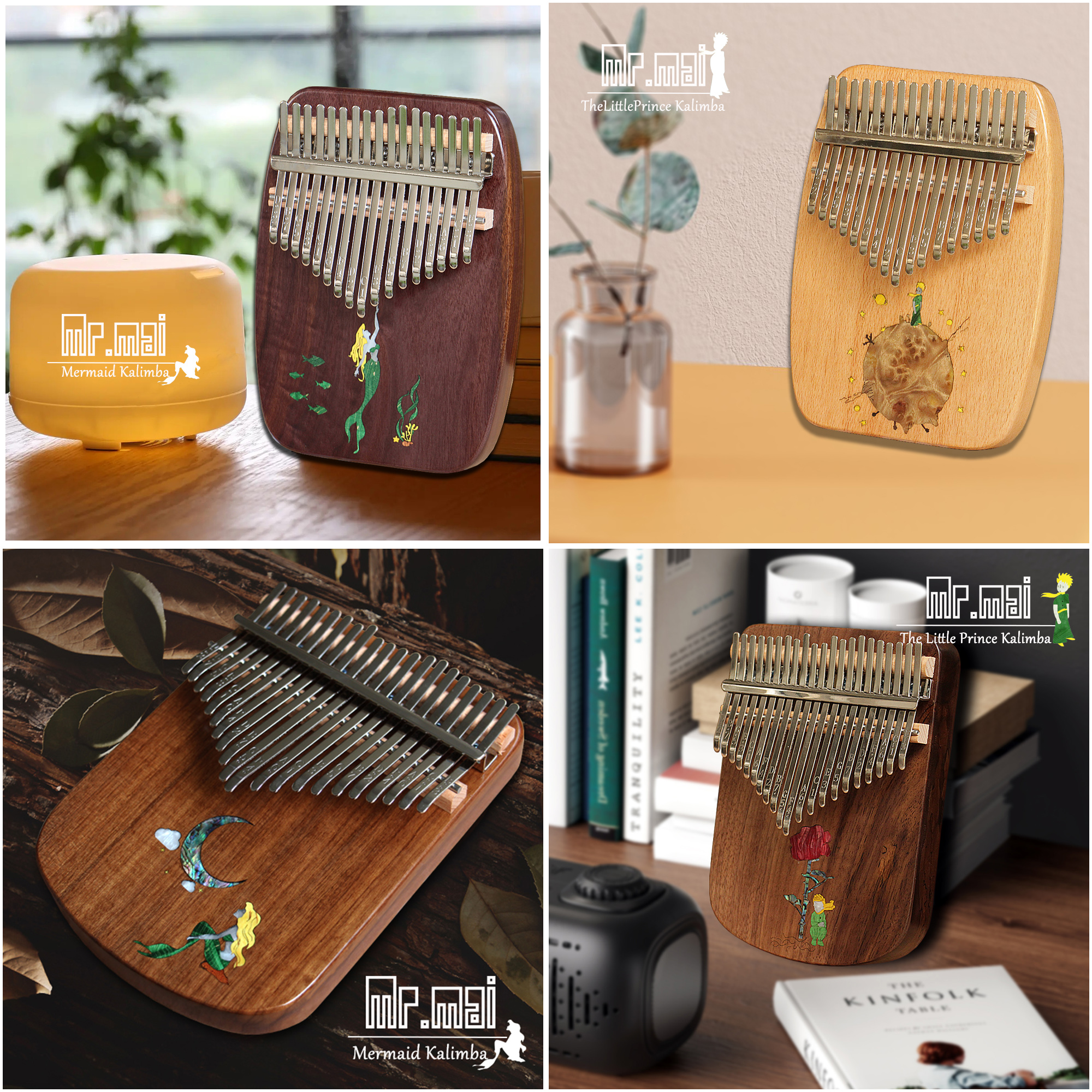 17音/21音拇指琴送教学曲谱卡林巴手指钢琴超好学乐器