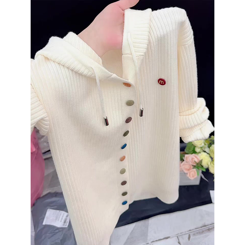 2025秋冬软糯简约宽松舒适休闲针织开衫气质显瘦洋气减龄外穿上衣