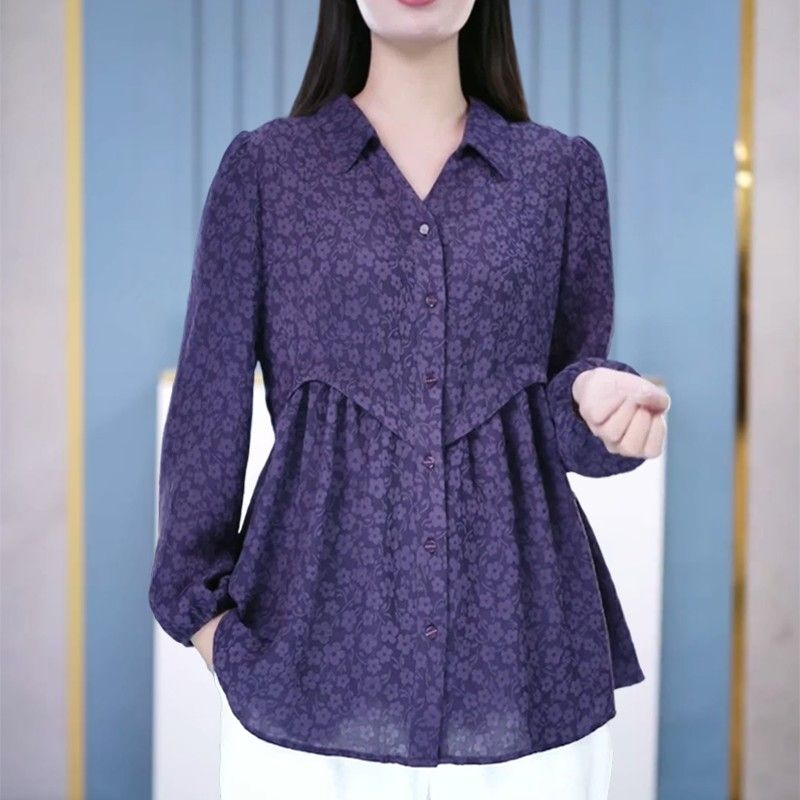 别致漂亮小衫阔太太气质衣服胖妹妹大码女装中老年加宽加大妈妈装
