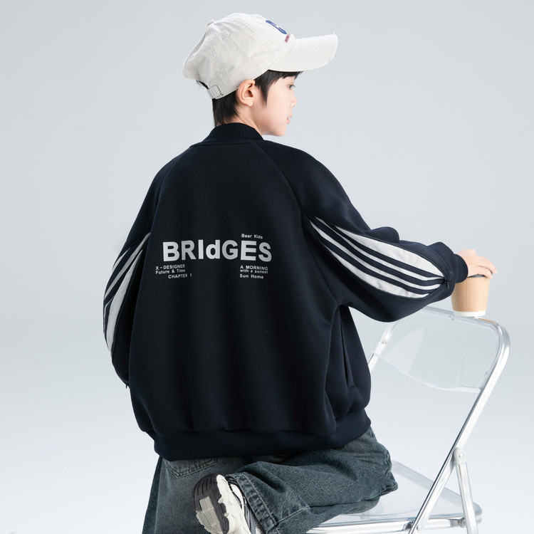 男童外套春秋款2025新款儿童秋装卫衣棒球服中大童秋季上衣帅气潮