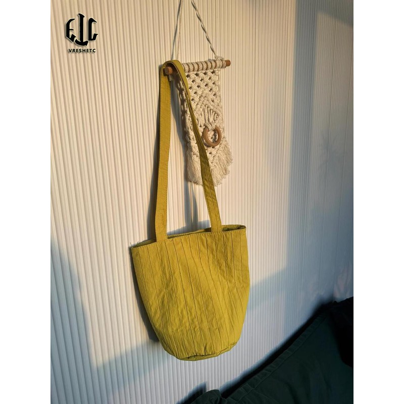 2025新款条纹褶皱小众包细长带单肩休闲百搭学生通勤包时尚夏季