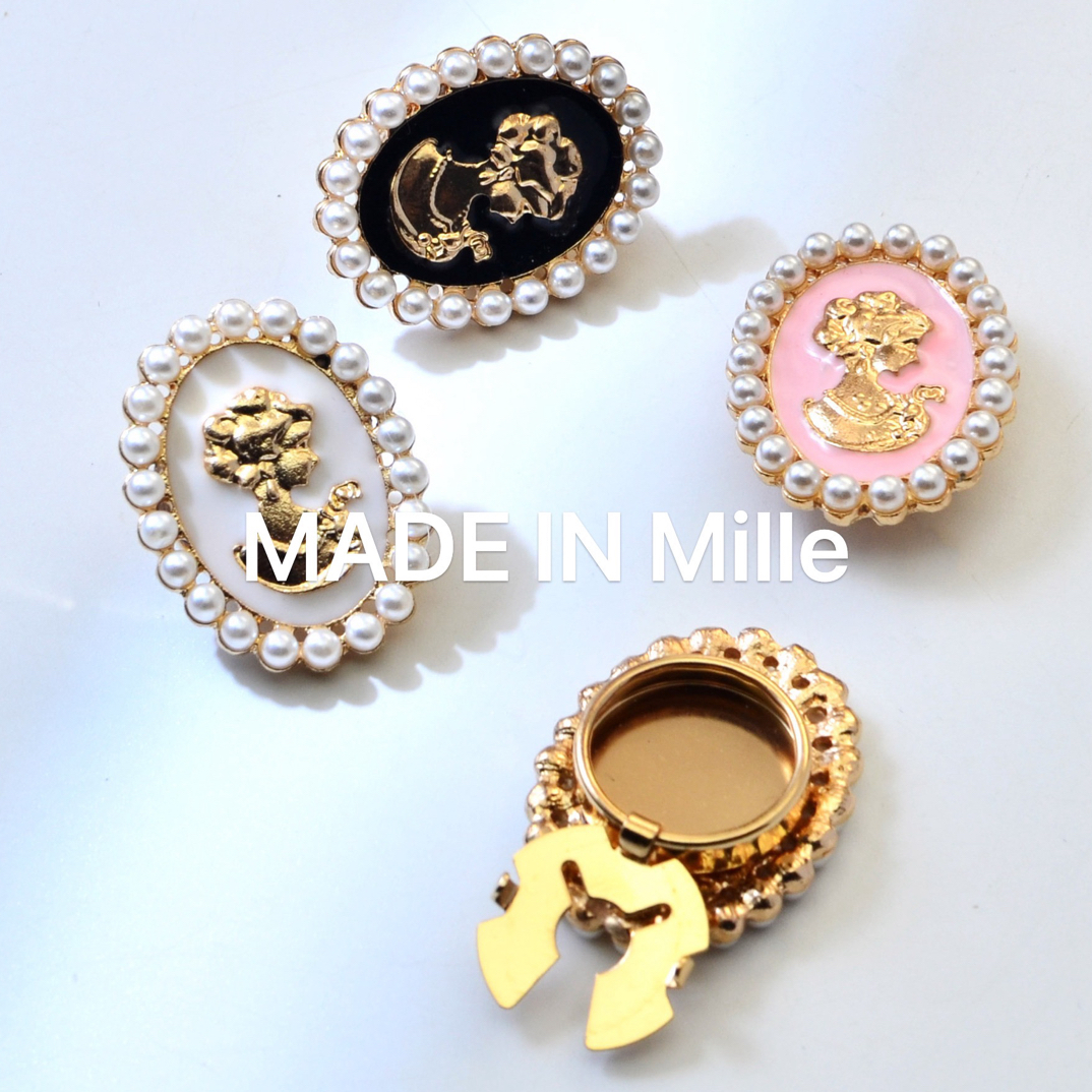 Mille高定纽扣套button cover衬衣袖口领口装饰纽扣套莎士比亚风