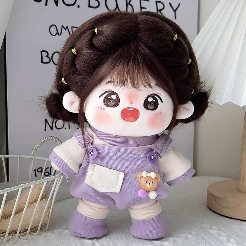 棉花娃娃糖糖20cm女娃公仔有骨架玩偶送女朋友精美礼物安抚陪伴